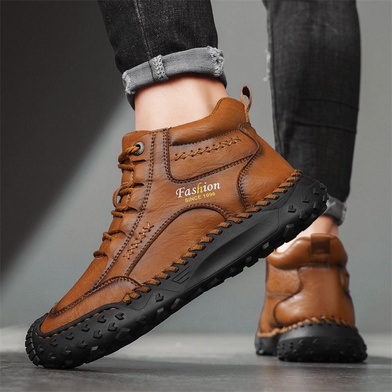 Autumn /Spring Mens Handmade Boots  Comfortable Ankle Boots for Men Casual Shoes Tooling Shoes  Mens Chelsea Ankle Boots