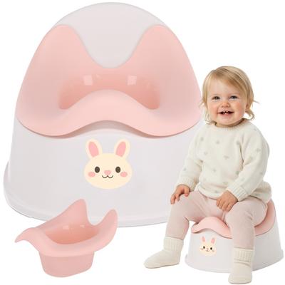 Non-slip Potty for Children with Removable Insert Stable Rabbit Stickers White Pink Sun Baby
