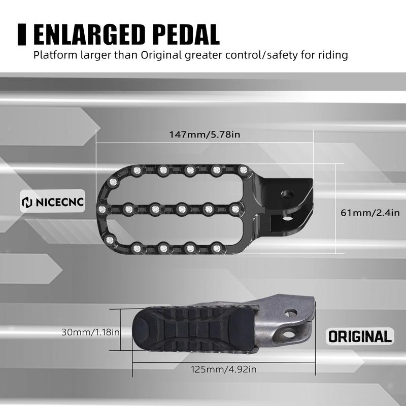 For BMW R1250GS 2018-2023 Footpegs Footrests DualControl Rear Brake Lever Pedal Extender R1250 GS R 1250GS R 1250 GS