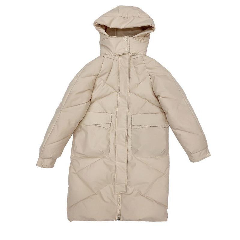 Winter Damen Langer Lockerer Dicker Puffer Mantel Mit Kapuze Wasserdichte Warme Mode Daunenparkas Jacke