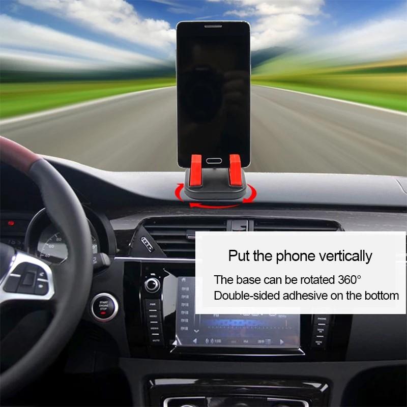 Auto-Armaturenbrett, rutschfeste Matte, Halterung für Handy-Halter, Pad für Samsung Xiaomi, mobiler Halter, 360-Grad-Drehgetriebe, unterer Handy-Ständer