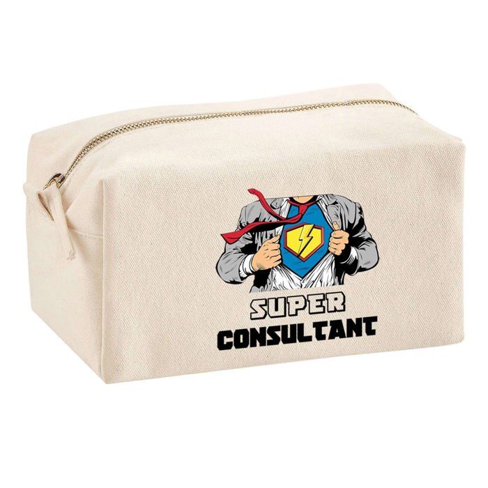 Trousse multifonction Super Consultant Cadeau Anniversaire Noël Collègue Idée Personnalisé | Trousse Scolaire Fournitures Bureau