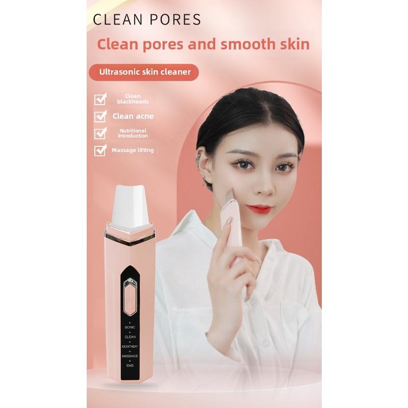 Ultrasonic Leather Shovel Machine, Beauty Instrument Electric Blackhead Removal Cleansing Leather Shovel Knife English Facial Beauty Instrument