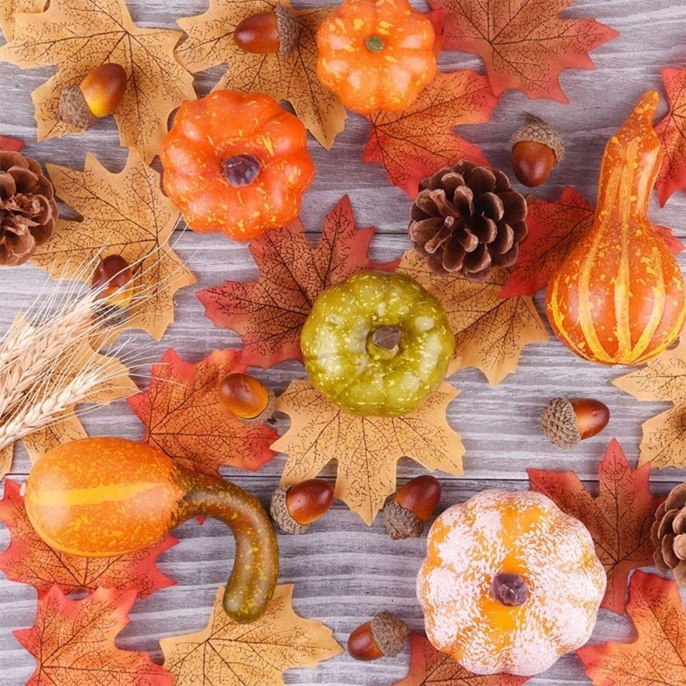50pcs Faux Berries Artificial Mini Pumpkin Mini Size DIY Craft Supplies Home Decor
