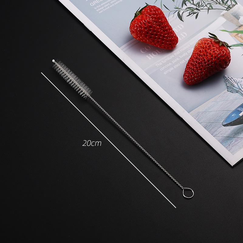 304 Stainless Steel Straw Set Color Metal Straw Restaurant Milk Tea Beverage Coffee Tube Straight Pipe Elbow Set