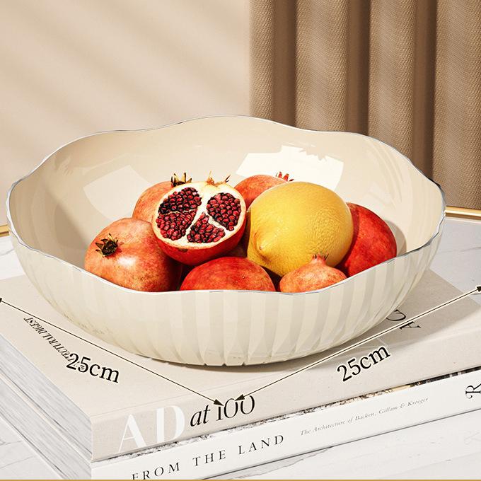 Piatto da frutta trasparente di lusso leggero per la casa, piatto da frutta per snack, soggiorno, tavolino da caffè, piatto per caramelle e snack, scatola per frutta secca
