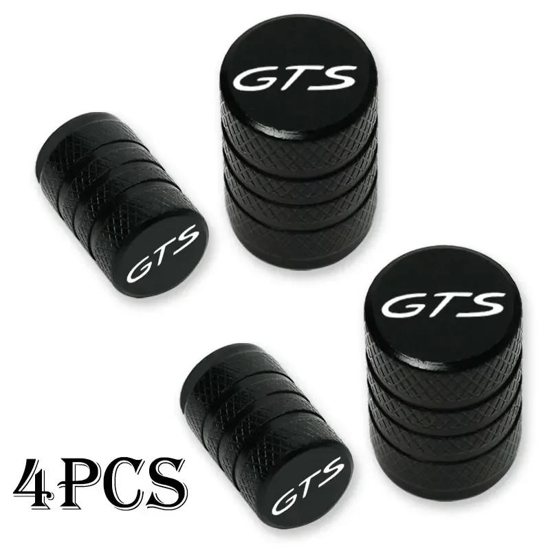 4pcs For Porsche GTS Car Wheel Tire Valve Caps Tyre Stem Covers Airdust Waterproof Cayenne Cayman Panamera Macan 911 718 928 901 6r