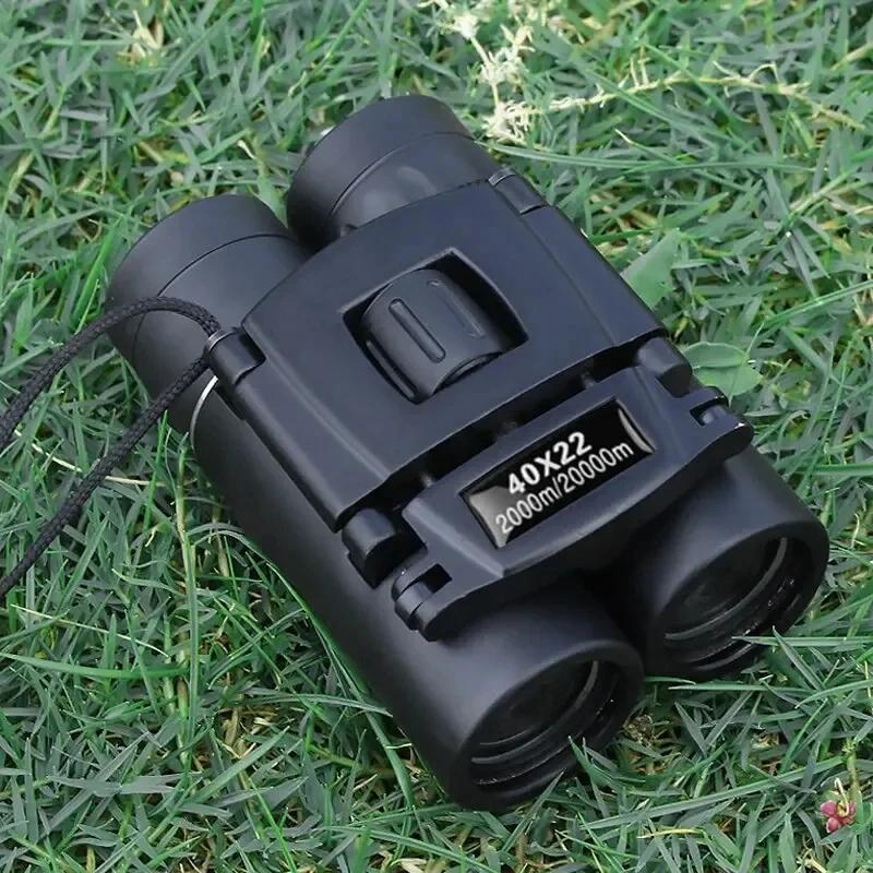 40x22 HD Binoculars with BAK4 FMC Folding Mini Telescopic Sight for 2000M Long Range Ideal for Hunting Sports Camping & Travel
