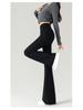 Women's High-Waisted Black Flare Pants - Slim Fit, Stretch, Petite Size, Spring/Autumn 2026 Collection