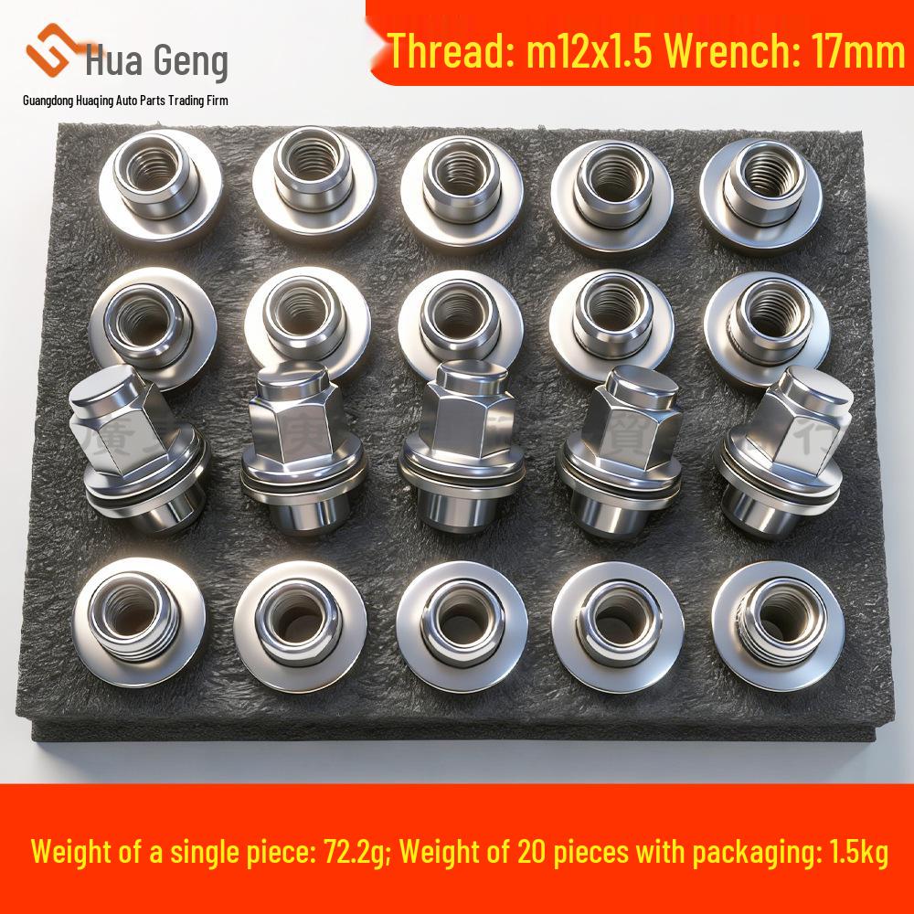 

Chrome-Plated Wheel Nuts for Jaguar C2C35294010, Front & Rear 611-980.