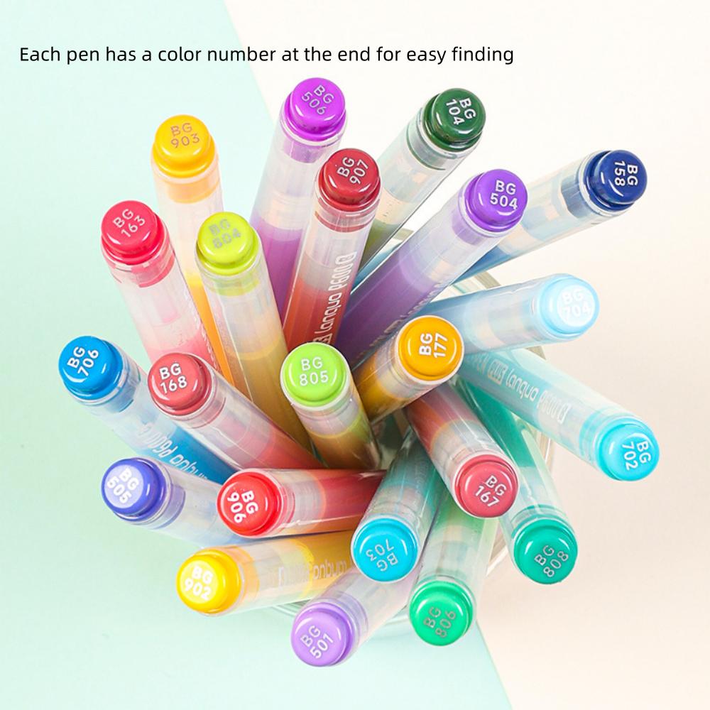 Large Capacity 36/54 Colors 3D Acrylic Painting Gel Pens Set Student Hand Account,Painting,Graffiti, Stacked Colors Art Supplies