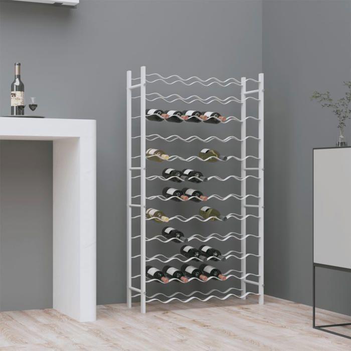 VidaXL Casier à bouteilles pour 72 bouteilles Blanc Métal 340912