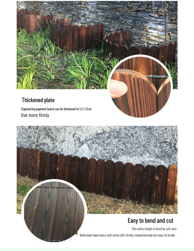 Karbikalisierter Korrosionsschutz Massivholz Gartenzaun für den Außenbereich