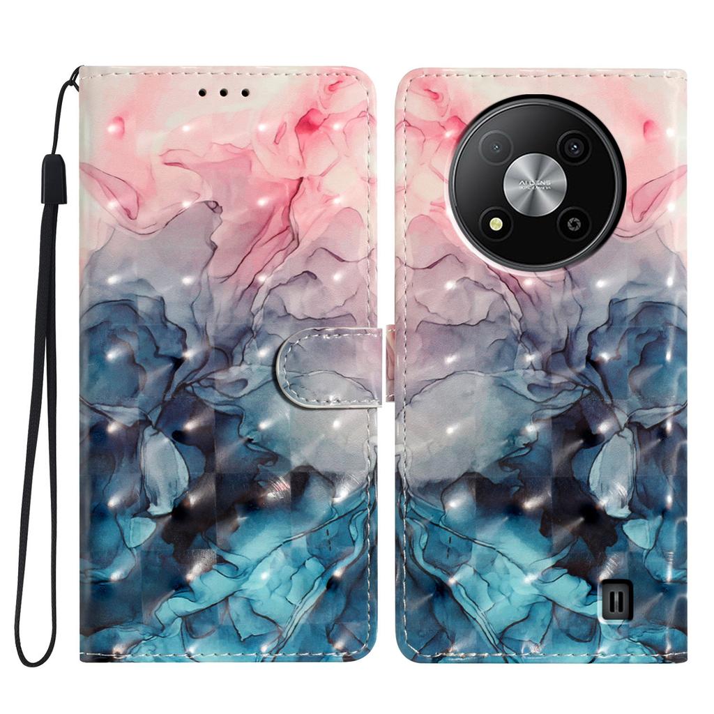3D Pattern PU Leather Phone Wallet Case for ZTE Blade A52,ZTE Blade A73 5G,ZTE Blade A73 4G