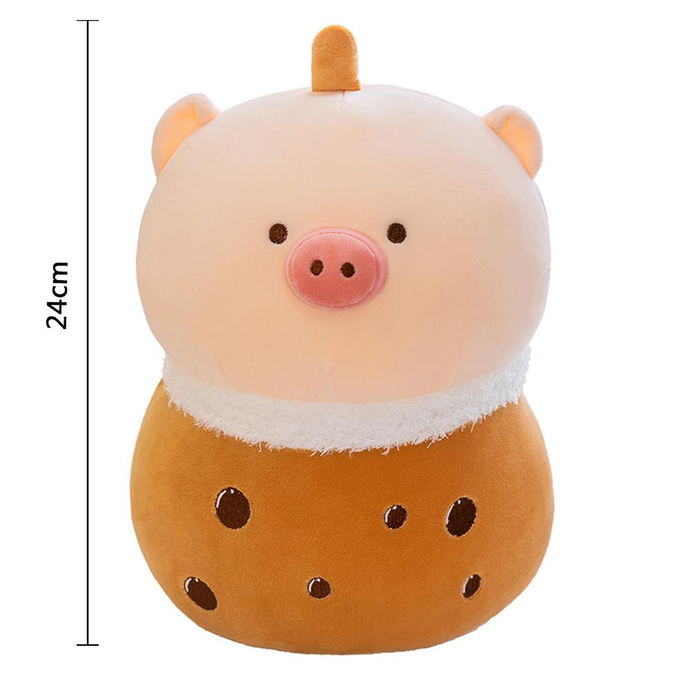 Non-Toxic Cute Milk Tea Cup Plush Pillow Toy 24Cm Simulation Pearl Milktea Decor Funny Doll Gift For Home Office Decor