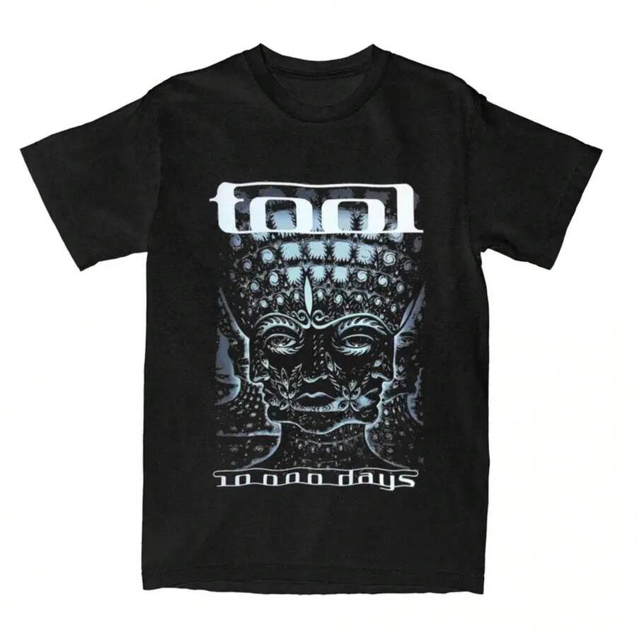 

Rock Tools Band Print Pattern T-Shirt - Streetwear - Fun - Ginza - Daily Use - Men s And Women s Complying Top S разноцветный