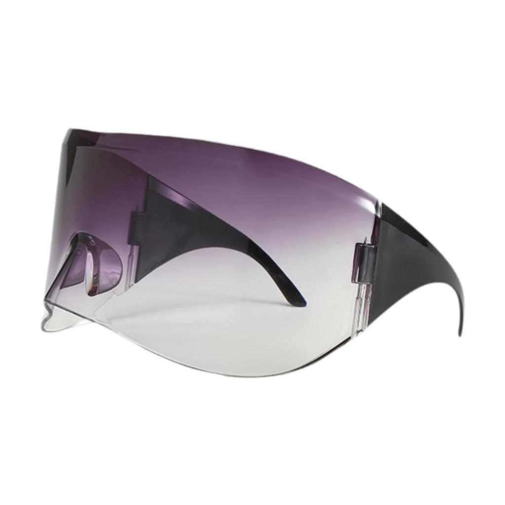 Sun Glasses Frameless Fashion Cyberpunk Y2K Windproof Lightweight Futuristic Sunglasses Eyewear for Men Women Adults Cycling