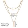 Vintage Bohemian Multilayer Minimalist Halskette für Frauen Stick Anhänger Gliederkette Halskette Schlüsselbein Collares Modeschmuck