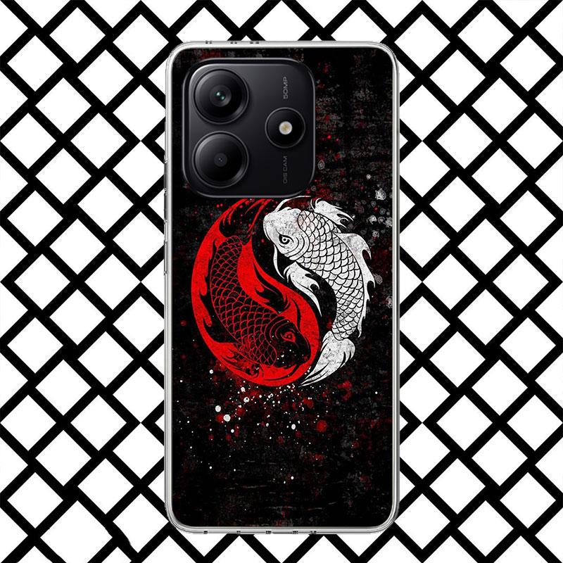 Koi Fish Art Phone Case for Xiaomi Redmi Note 15 14 14S 13 12 12S 11 Pro Plus 11E 11T 11S 10S 5G Soft Cover Fundas Redmi Note 14