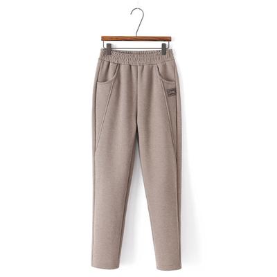 Woolen Thickened Middle-aged Elderly Mother Pants Ladies Harlan Tapered Trousers High Waist Casual Pants