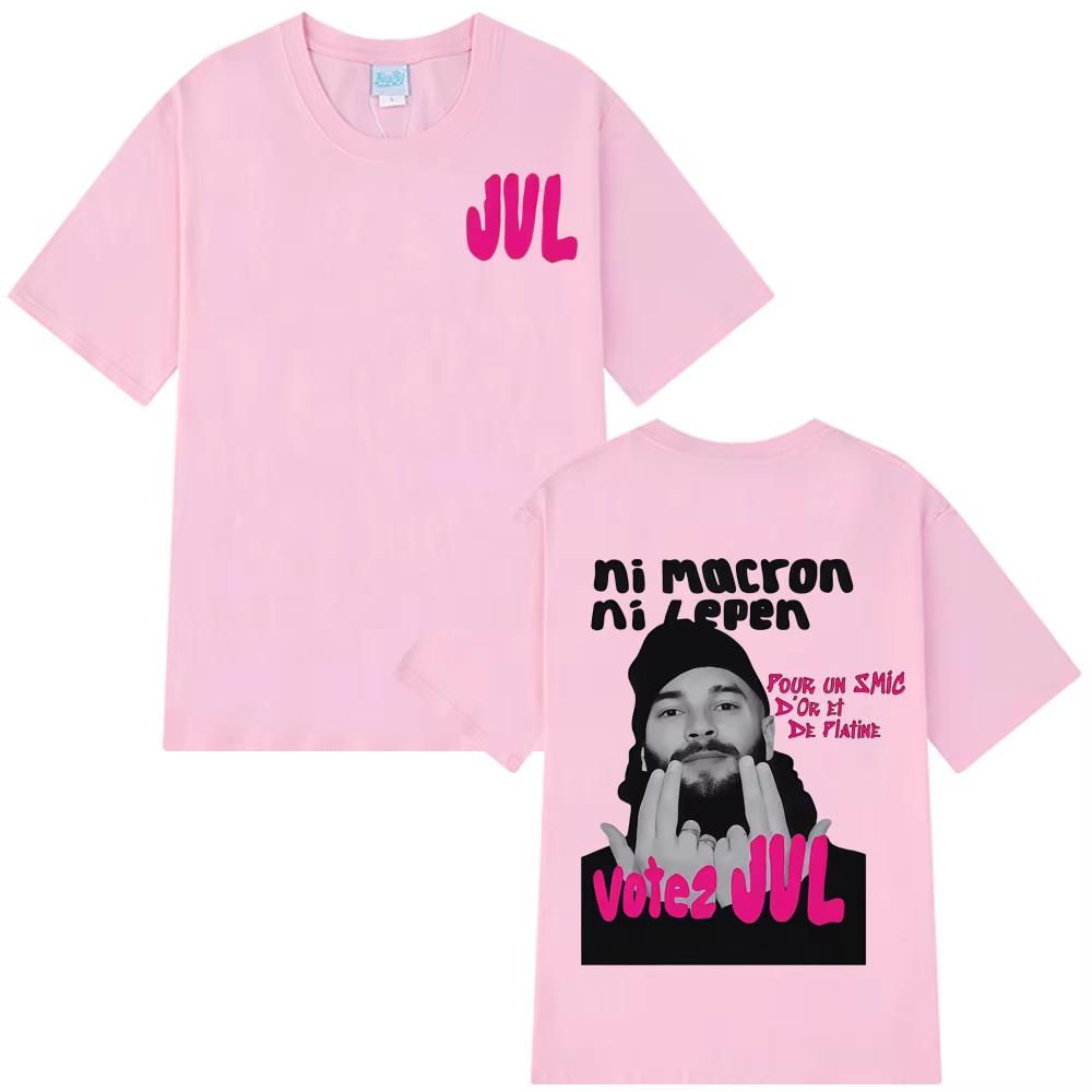 

Rapper Jul Ni Macron Ni Lepen Tshirt Unisex and Women Summer Cotton Y2K Clothing Hip Hop Fashion Short Sleeve Tops Streetwear S