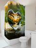 3D Heart Landscape Shower Curtain | Romantic and Nature-Inspired Bathroom Decor