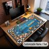 Fish Ocean Theme Custom Mouse Pad Personalized With Name Text Customized Desk Mat For Office Home Decor