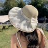 New Sun Hat Women's Summer Big Brim Sun Hat Bow Fisherman Hat Sun Protection Breathable Fashion Straw Hat Outdoor