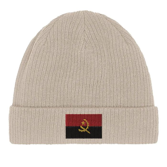 Bonnet Drapeau Angola en Beige