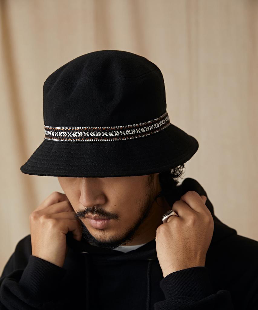 CITY STREET Ctst Ethnic Bucket Hat Black(Orange)