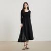 Gejin Elegant Slim Fit Long Sleeve Long Dress