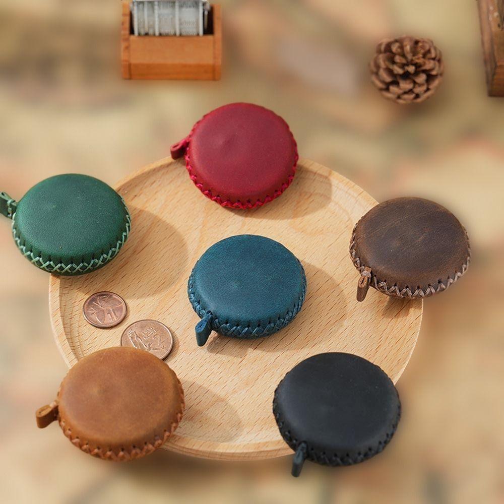 Neu Rindsleder Leder Mini Band 1,5 M Runde Rolle Maßband Maßband Mess Werkzeug Messung