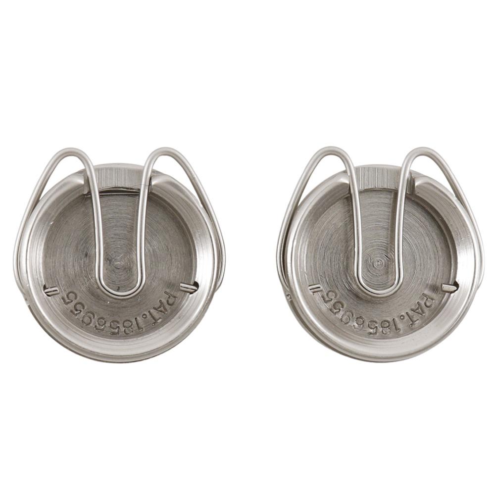 TRUSSARDI logo cuffs Silver metallic mens Used