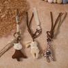 Cartoon Plush Animal Keychain: Small Rabbit, Giraffe, Bear - Forest Style Pendant