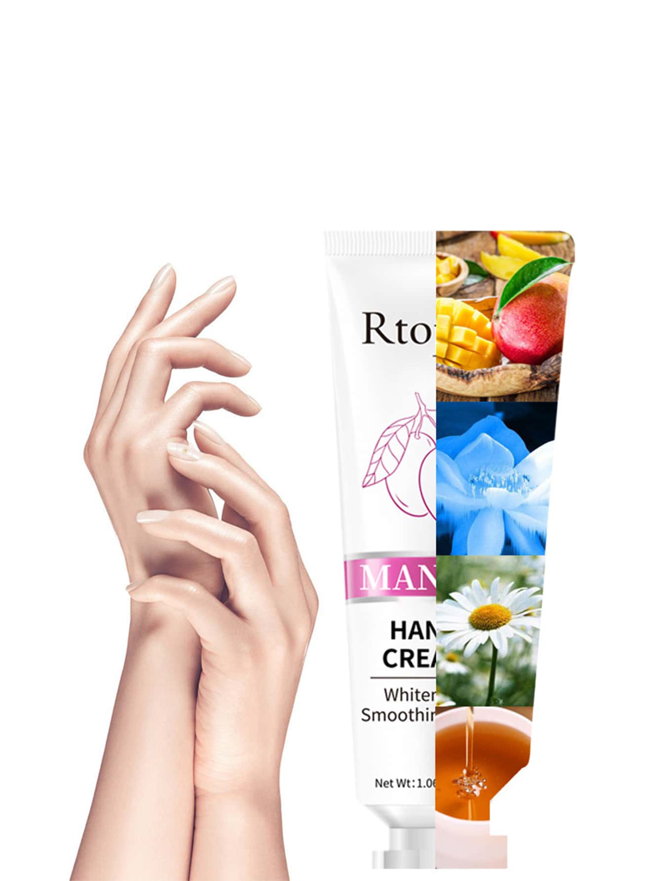 

Крем для рук с манго, 30 г, глубоко питает и увлажняет кожу, подходит для использования дома или в путешествии. one-size белый