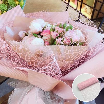 Papel de Envoltura de Flores Jacquard Calado de Red Envoltorio para Embalaje de Ramo Hoja de Embalaje de Flores Elegantes Suministros para Envoltura de Floristería