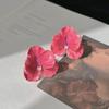 SUMENG New Blue Red Enamel Stud Earrings Fashion Five-Petals Crystal Cute Girls Ear Decor for Women Jewelry Accessories Gifts