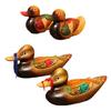 2Pcs Traditional Mandarin Duck Wood Statues Colorful Artistic Decors For Wedding Proposals And Family Harmonys Symbolism