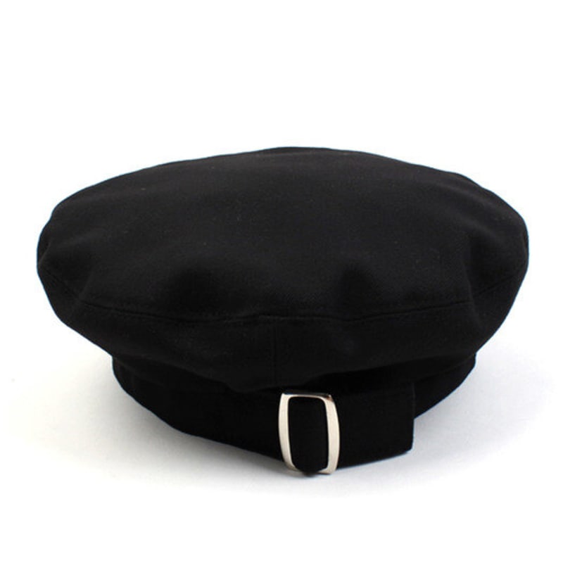 Universal chemistry Belted Black Wool Beret woolBeret