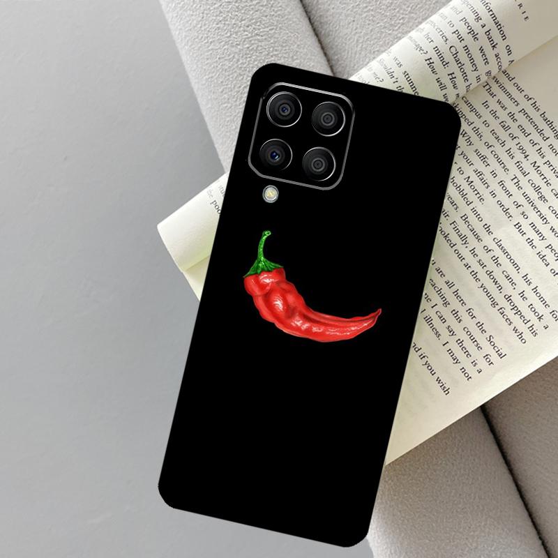 Red Chilli Pepper Pattern For Samsung Galaxy M16 M11 M21 M31 M13 M33 M35 M53 M55 M15 M14 M34 M54 M12 M32 M52 M06 Case
