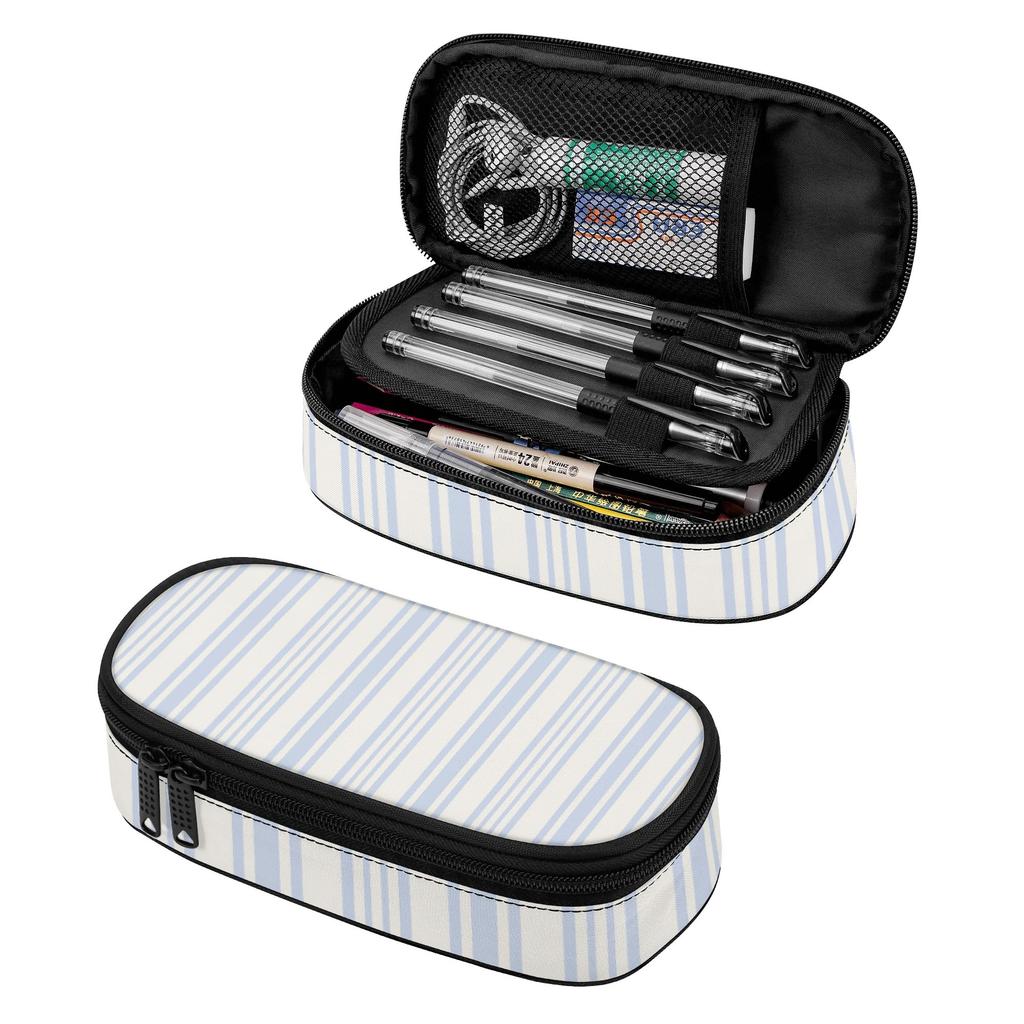 Pen Case Lightweight 300D Polyester Zip Around Closure with Pen Slots Mesh Pocket and Spacious Main Compartment for Boys Girls