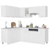 Ensemble de meubles de cuisine - vidaXL - 11 pcs - Blanc - Aggloméré - Design contemporain