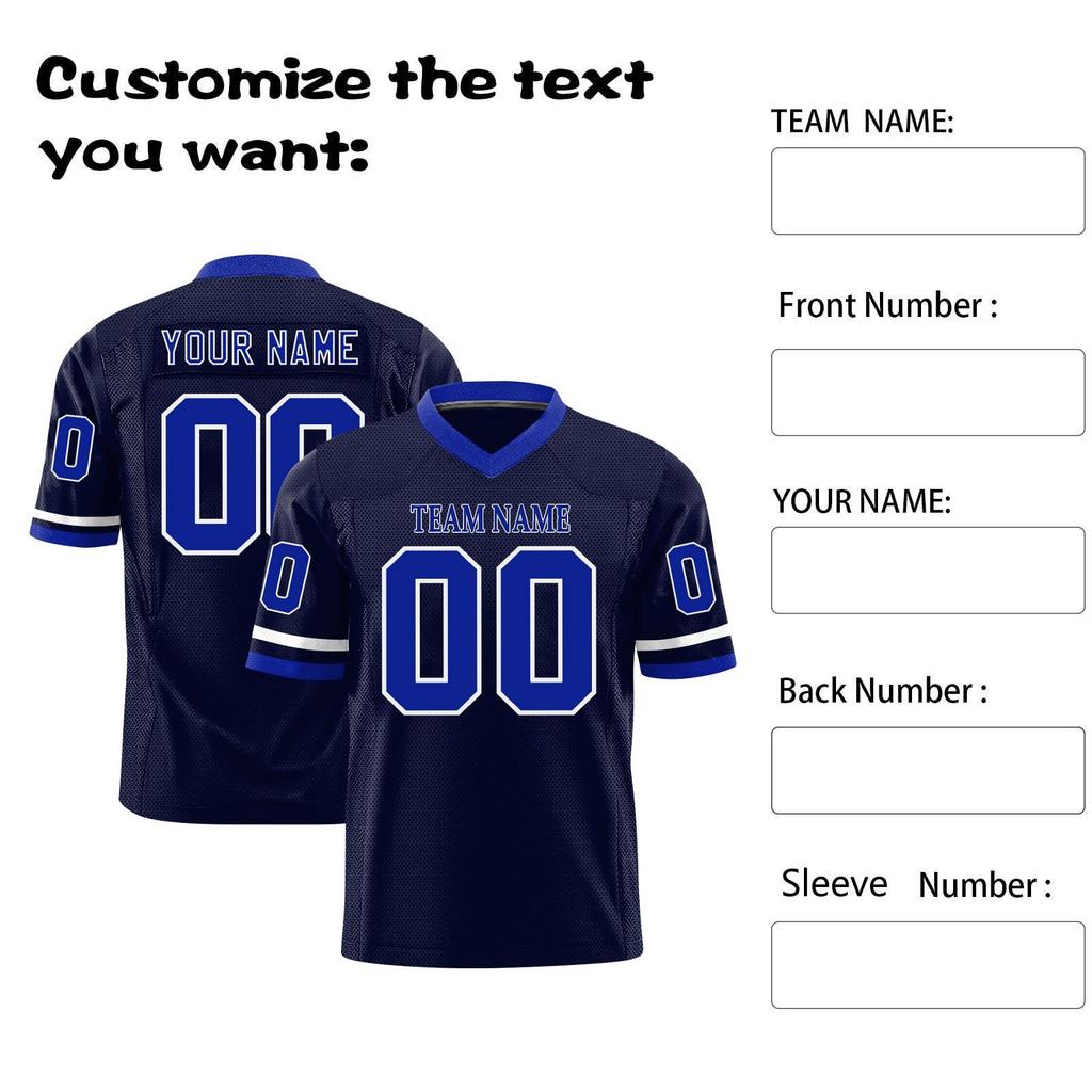 Custom Football Jerseys Personalized Printed Team Name & Number Sports Uniform For Men Women Youth