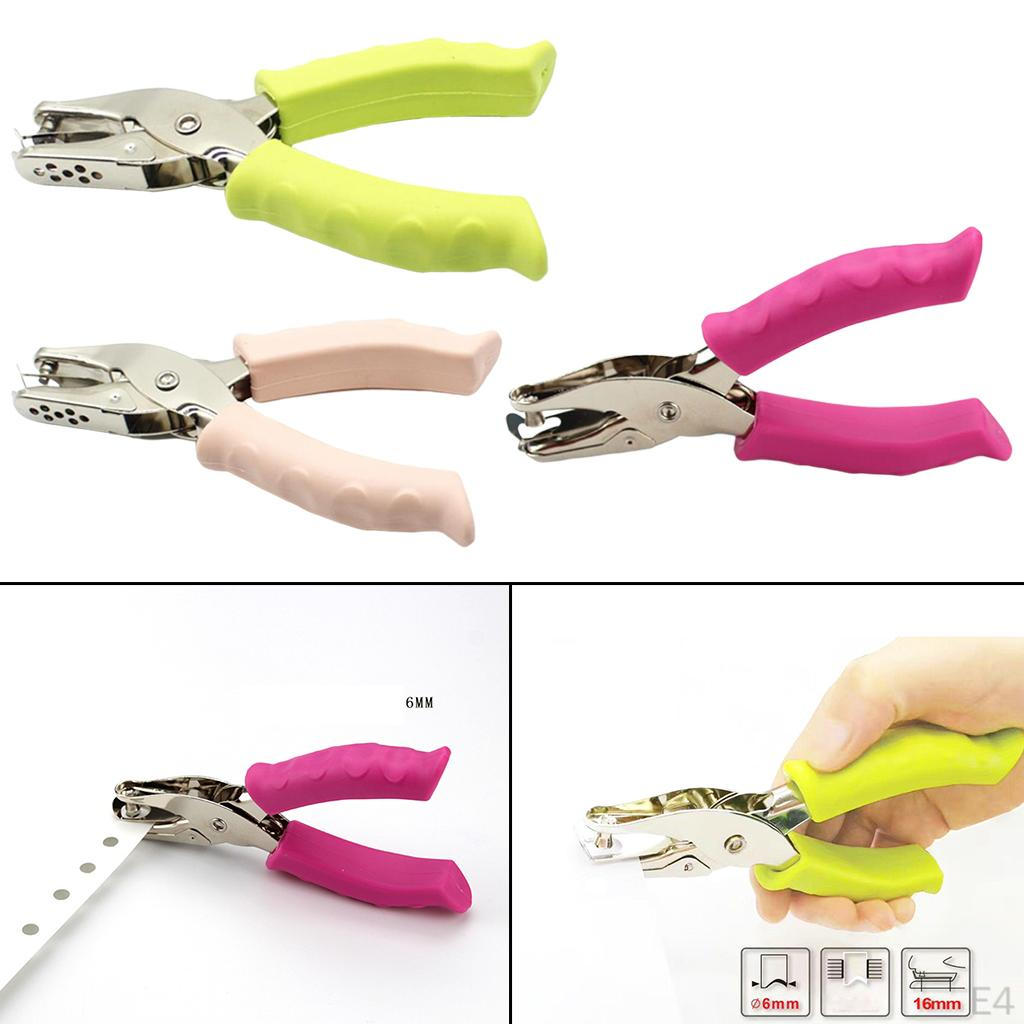 Handheld Tiny Shaped Circle Punchers Single Hole Paper Punch for 8 Sheet Tags Clothing Ticket