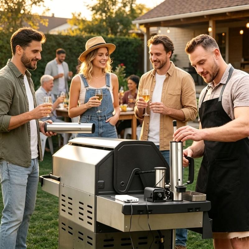 Advanced Steam Tube For BBQ Enhances Flavor Perfect For Home Cooking