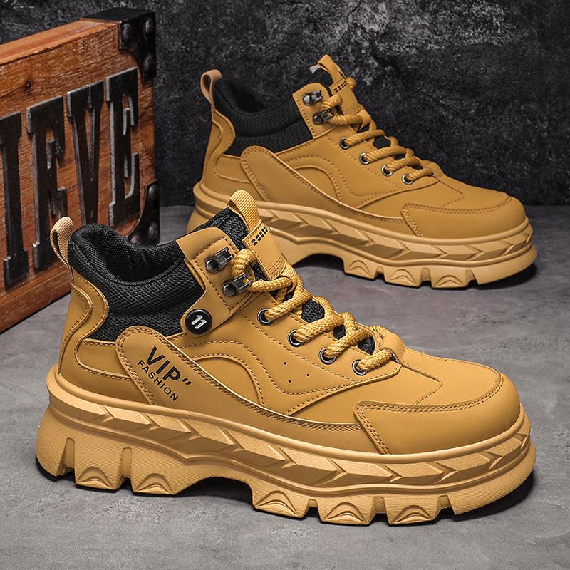 

Ботинки Martin осень-зима 2024 новые мужские высокие ботинки в британском стиле для спорта и отдыха на толстой подошве с нескользящей подошвой 39