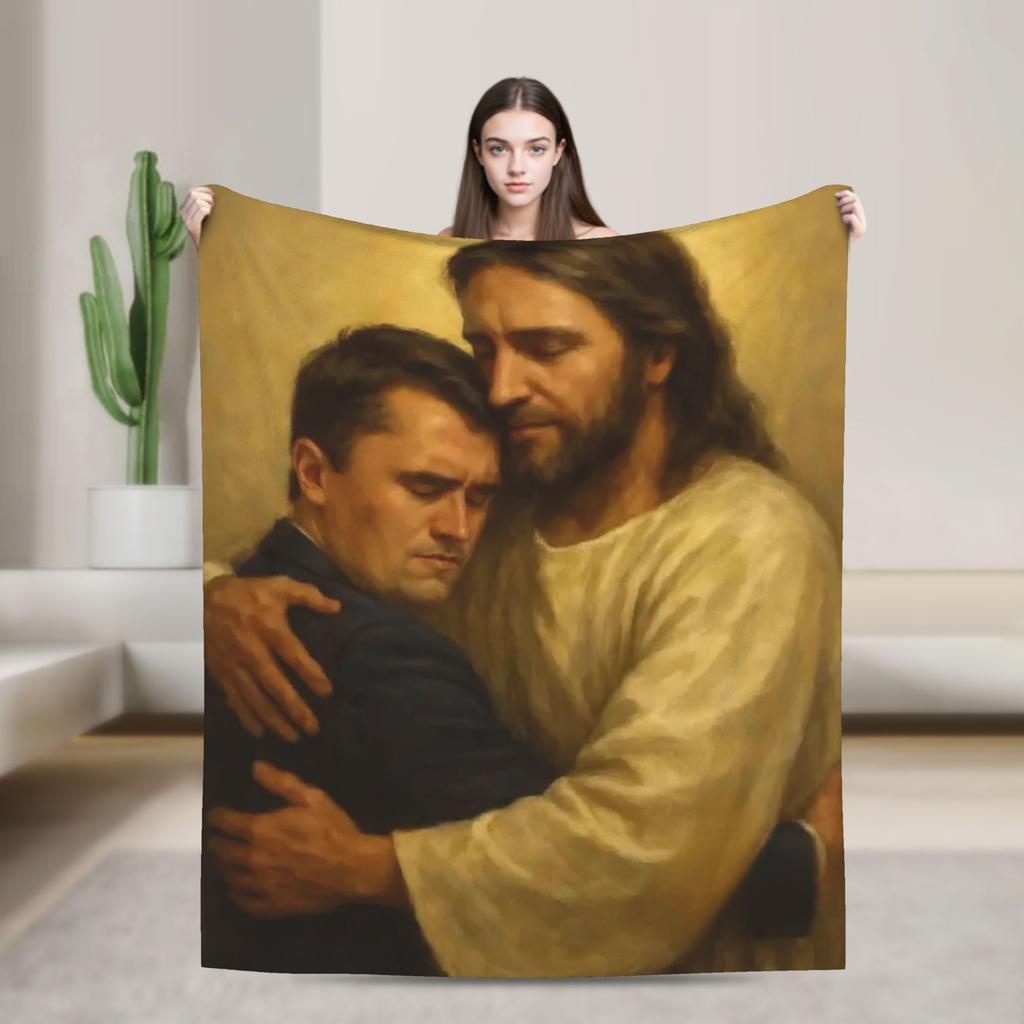 Charlie Kirk Angelic Advocate Soft Blanket  Travel Office Plush Throw Blanket Fashion Couch Bed Flannel Bedspread Sofa Bed Cover
