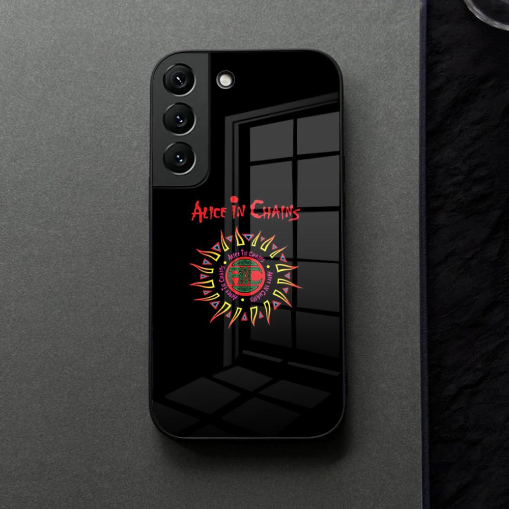 Band Alice In Chains Musik Handyhülle Glas Für Samsung Galaxy S21 S26 S25 S22 S20 S24 S23 Ultra Fe Plus A16 A34 A54 A24 A53 Coq