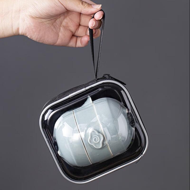 Wushiyuan Xiangyun Grey Ceramic Travel Tea Set