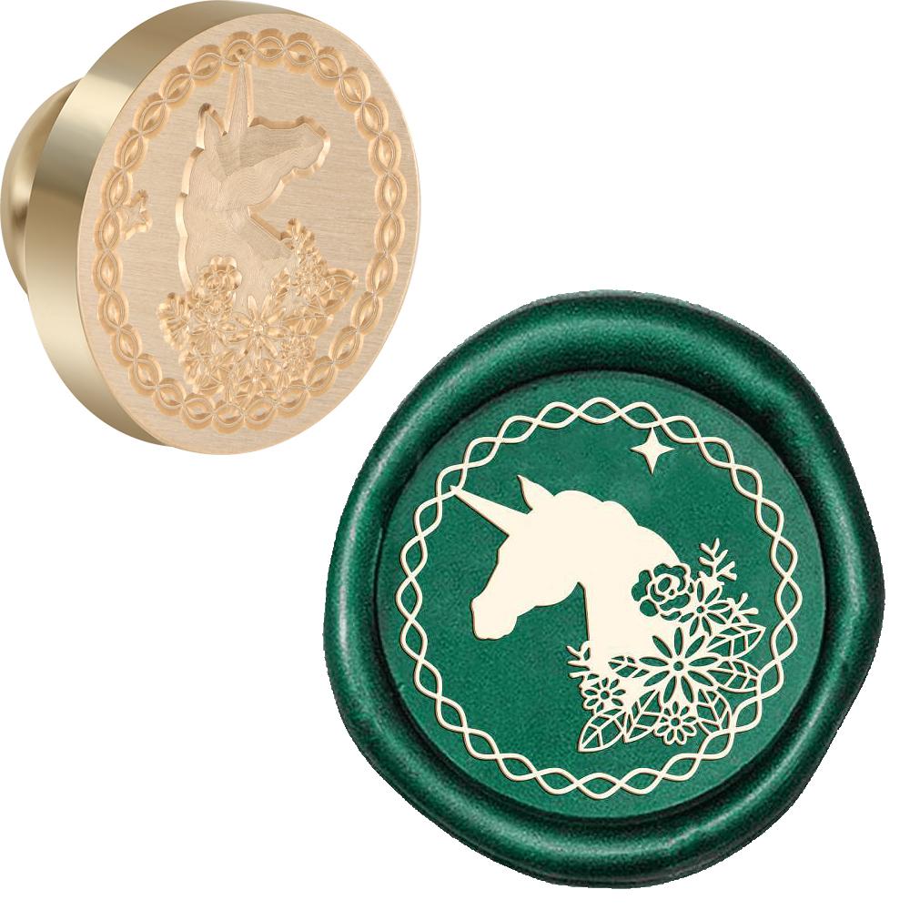 

Animals Collection Wax Seal Stamp Retro Sealing Wax Stamp Sloth, Seahorses, Gorillas, Elephants, Unicorns Pattern 25mm Removable